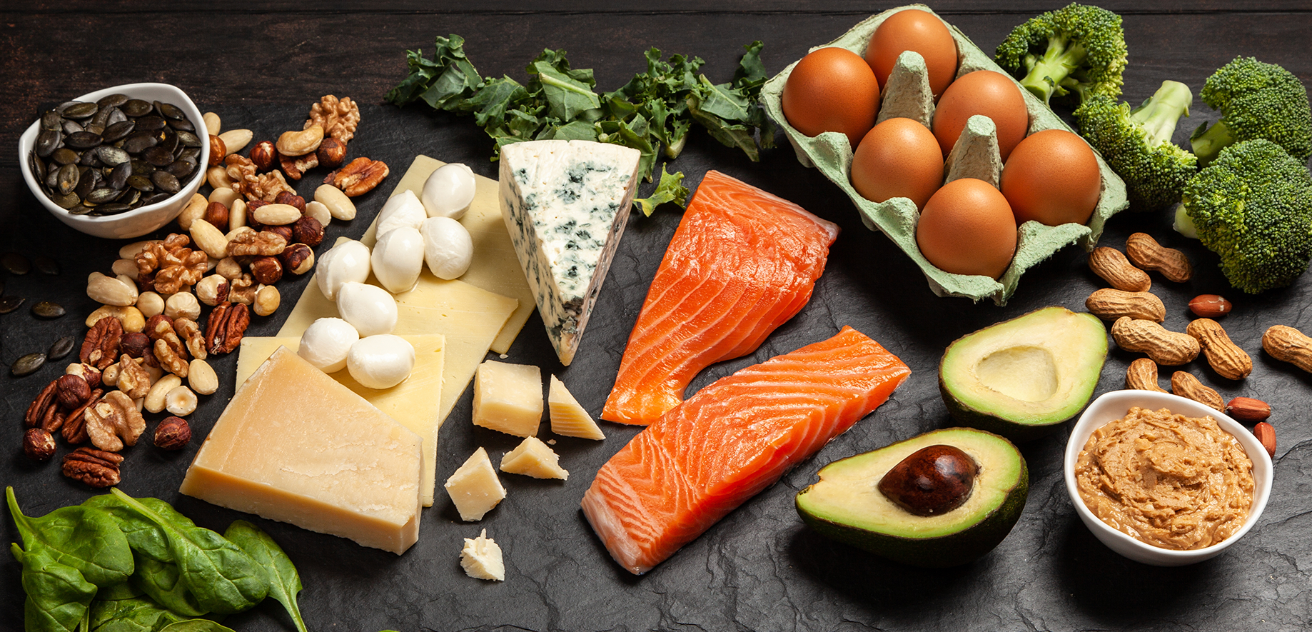 Whole foods protein sources such as salmon, eggs, nuts, and cheese