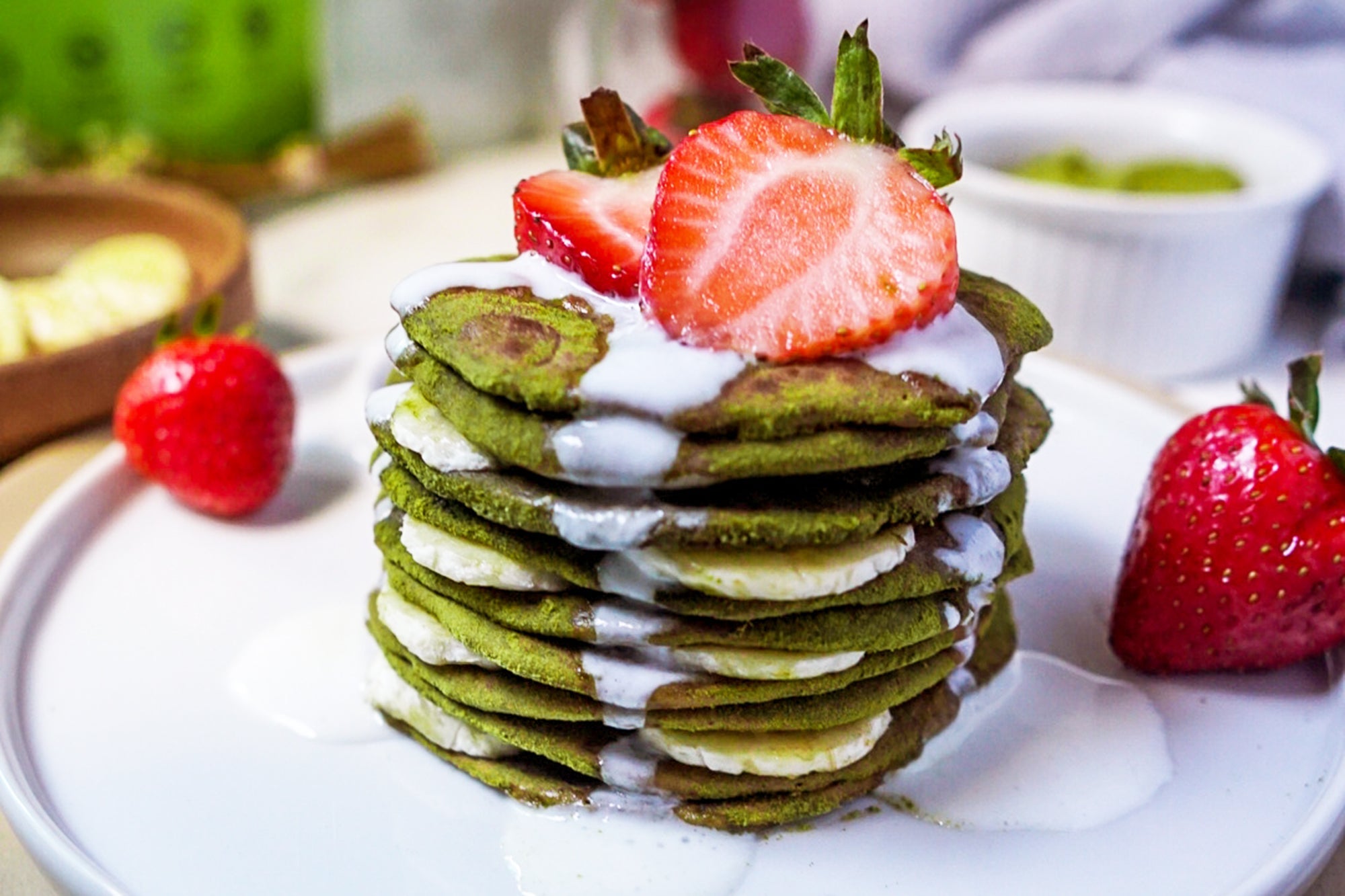 Matcha pancakes