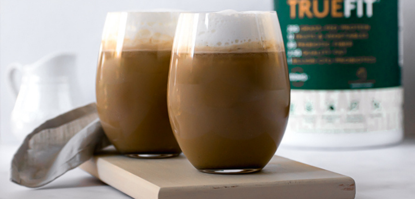 Vanilla maple cold brew cappuccino with TrueFit cold brew protein powder
