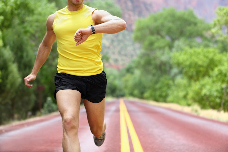 Man running outside