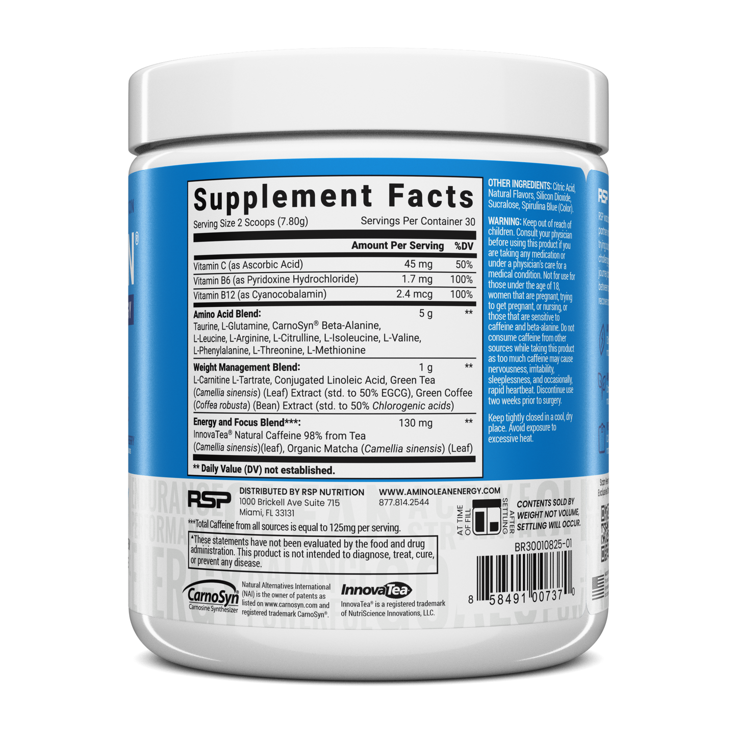 AminoLean Pre Workout - Blue Raspberry