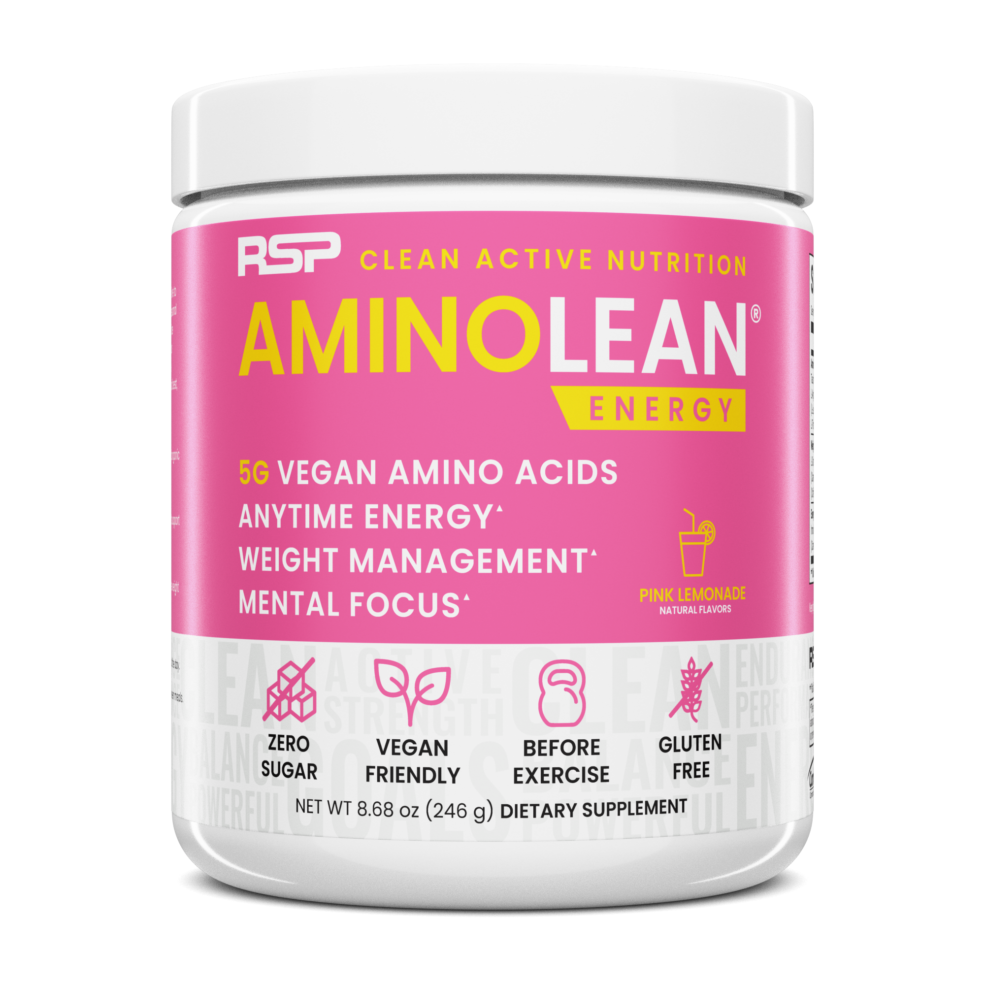 AminoLean Pink Lemonade Pre Workout by RSP Nutrition – AminoLean