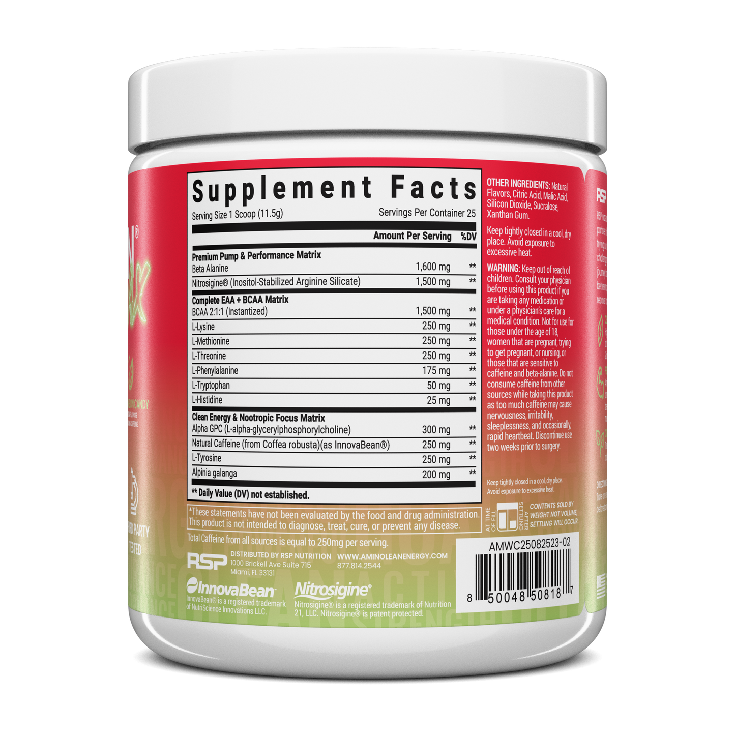 AminoLean MAX Pre Workout - Watermelon Candy