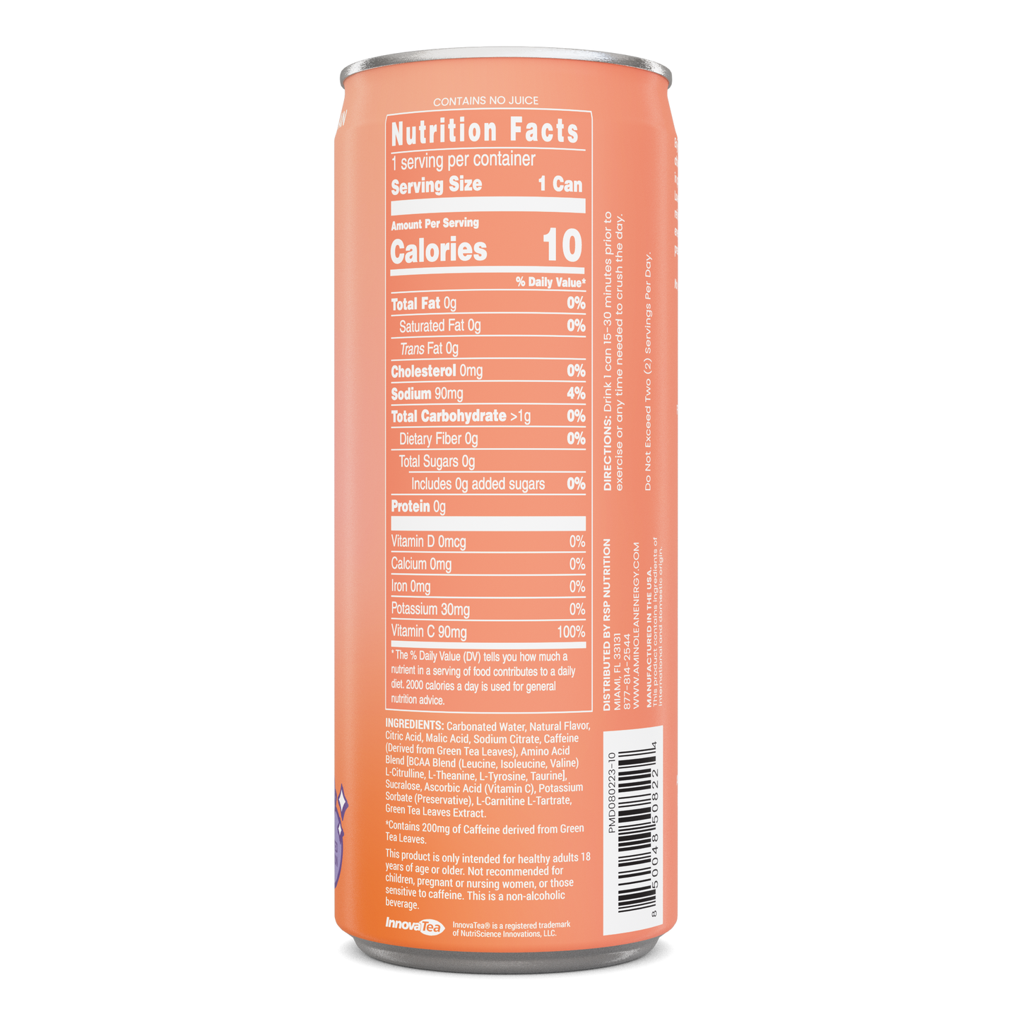 AminoLean Energy Drink - Peach Bellini