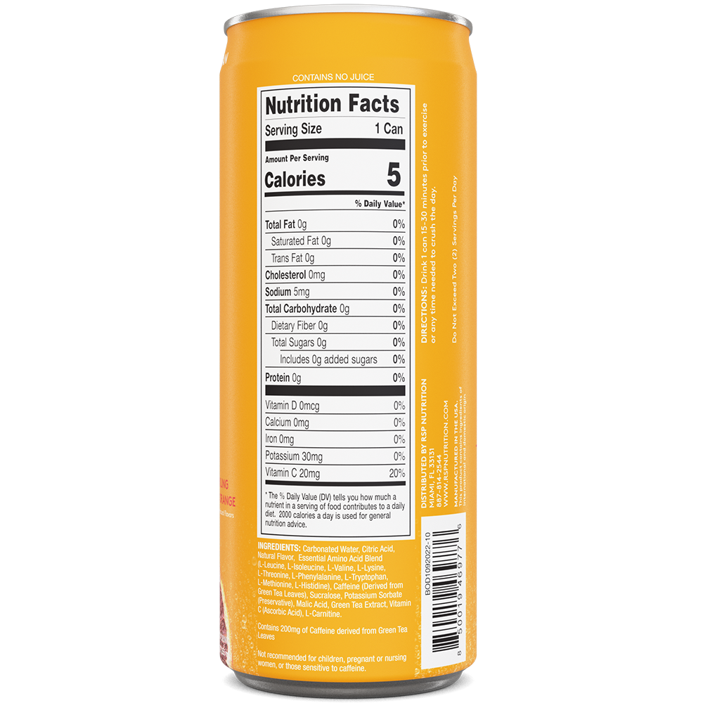 Amino Lean Energy Drink sparkling blood orange