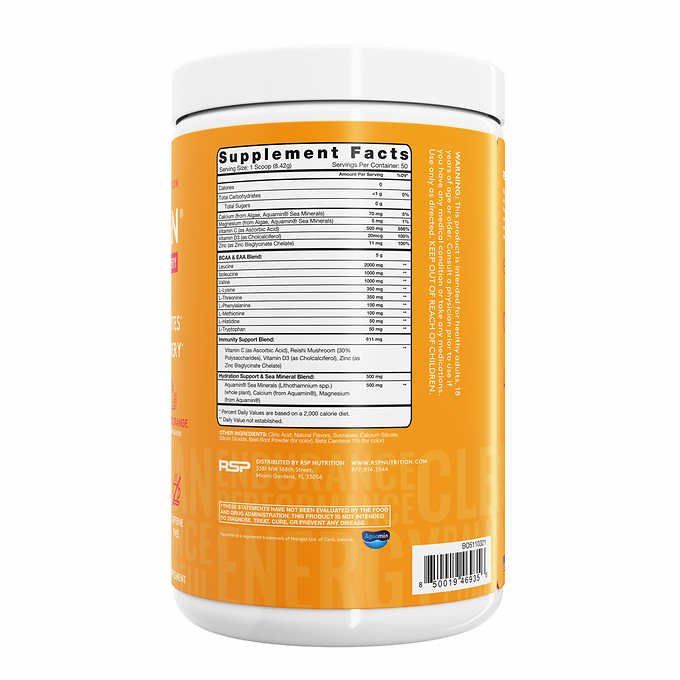 amino lean recovery blood orange 50 serv