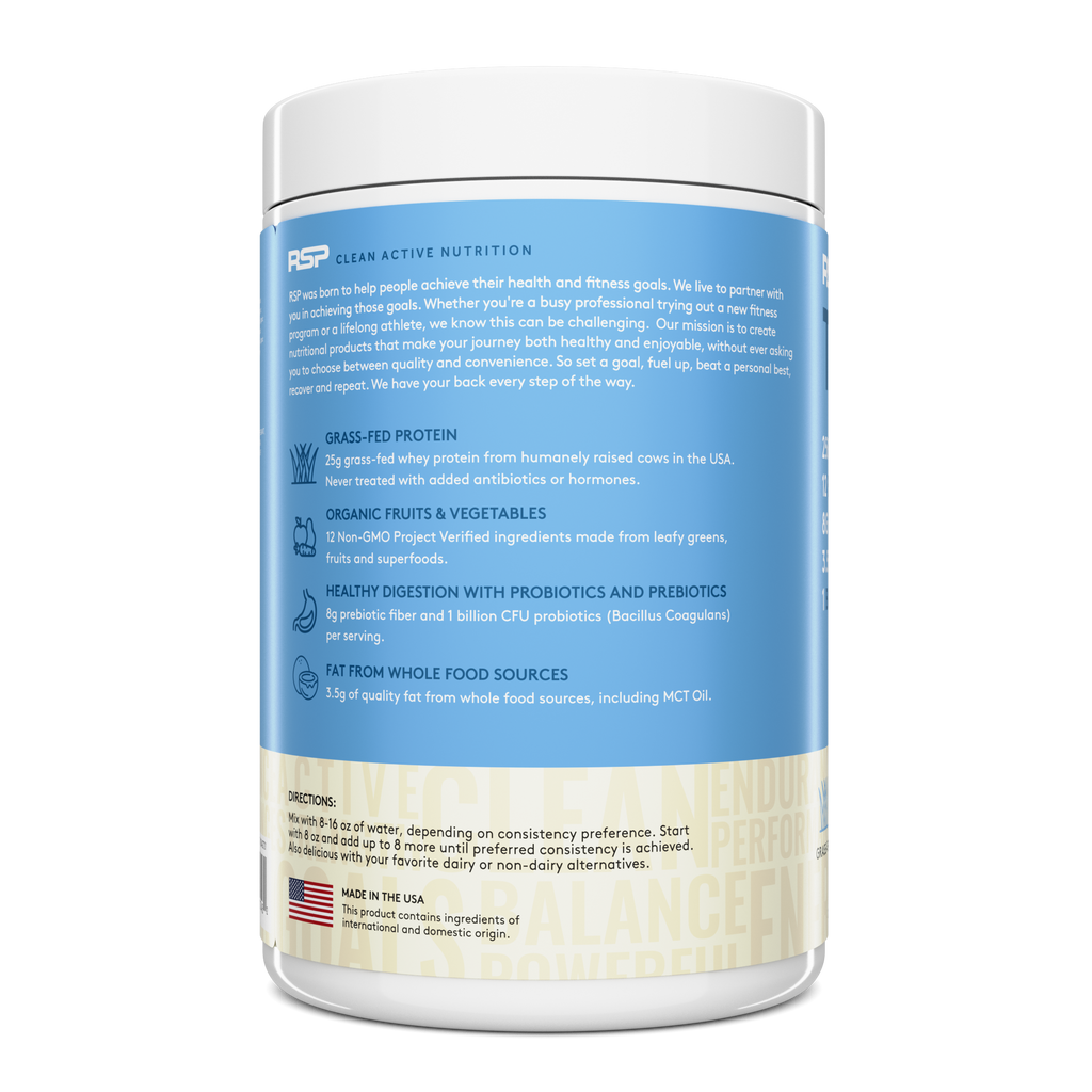 Grass Fed Protein & Meal Replacement Powder Vanilla AminoLean RSP Nutrition