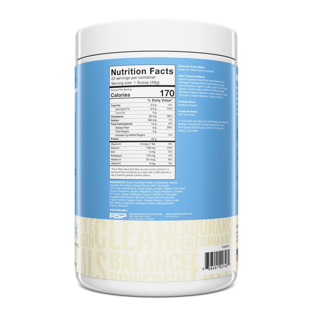 Grass Fed Protein & Meal Replacement Powder Vanilla AminoLean RSP