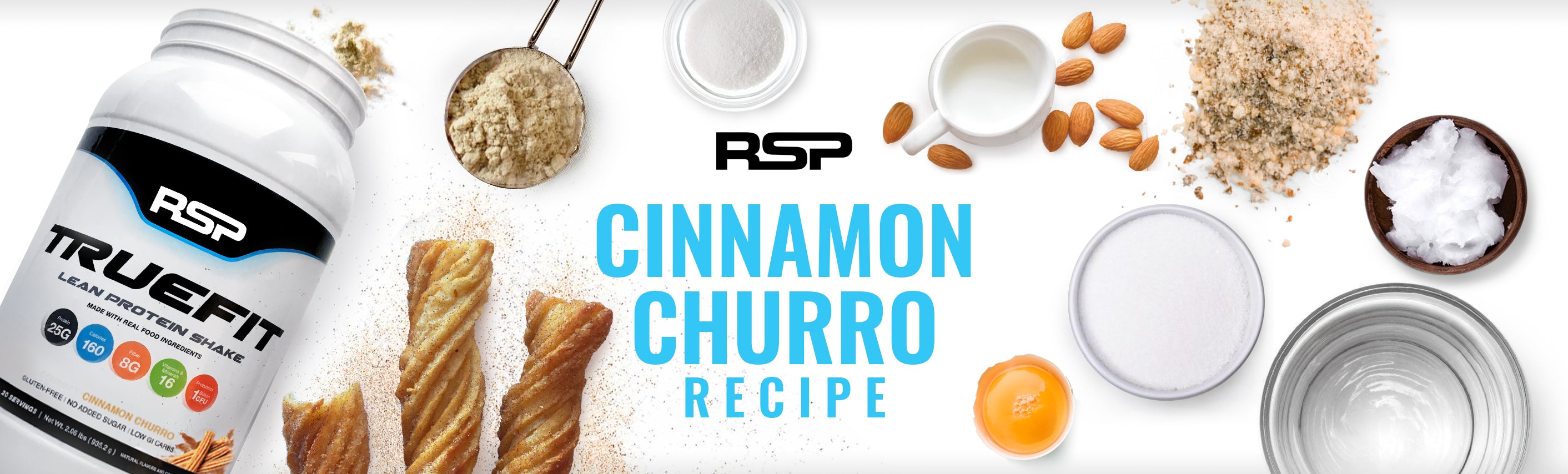 TrueFit protein powder cinnamon protein churro recipe