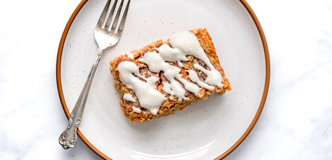 Carrot cake baked oatmeal for a post workout meal