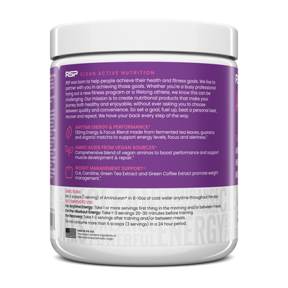 AminoLean Pre Workout Naturally Sweetened - Acai