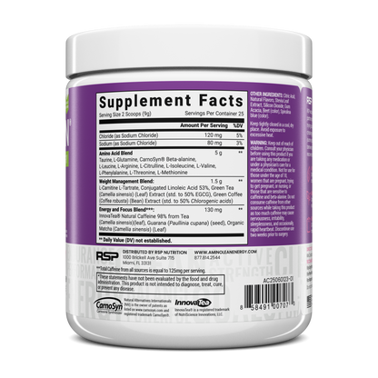 AminoLean Pre Workout Naturally Sweetened - Acai