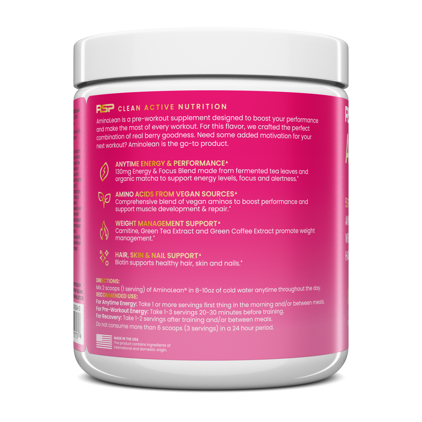 AminoLean Pre Workout - Berry Elixir