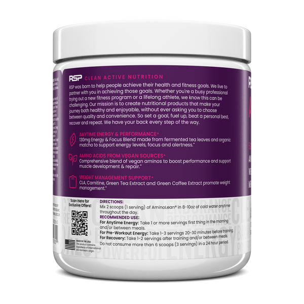 AminoLean Energy Pre Workout, Blackberry Pomegranate AminoLean Energy Pre Workout, Blackberry Pomegranate