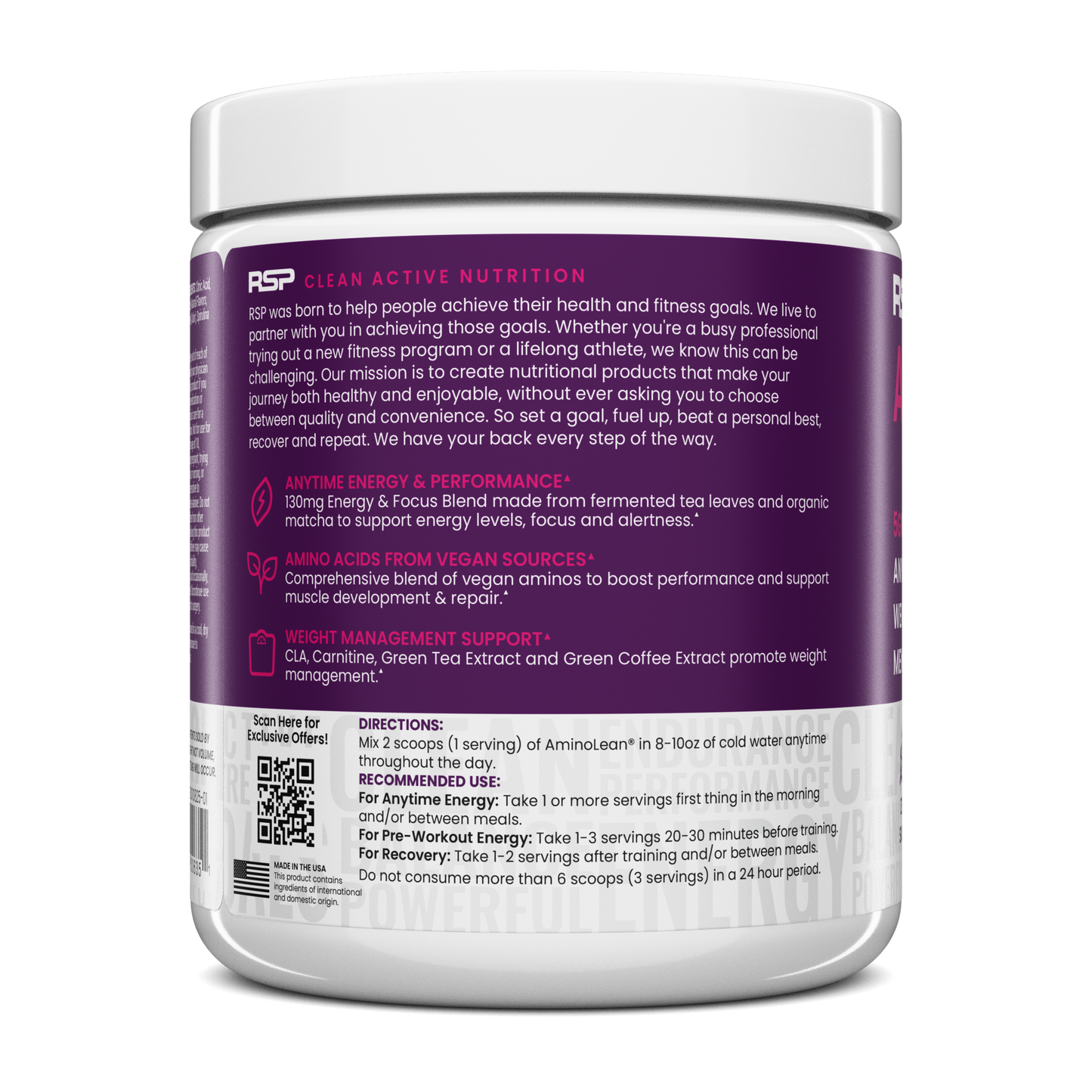 AminoLean Pre Workout - Blackberry Pomegranate