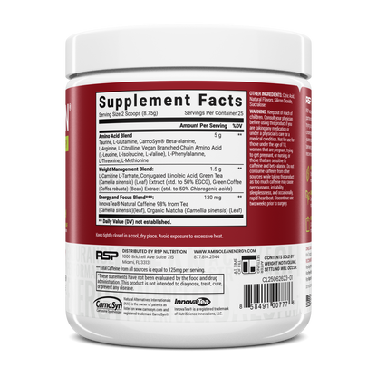 AminoLean Pre Workout - Cherry Lime