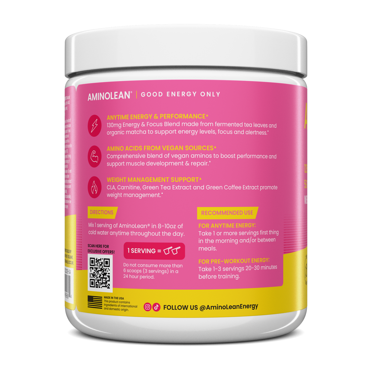AminoLean Pre Workout - Pink Lemonade