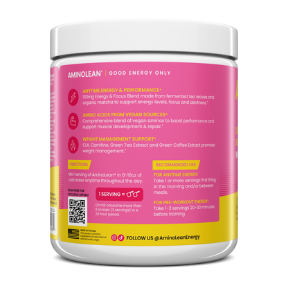 AminoLean Pre Workout - Pink Lemonade