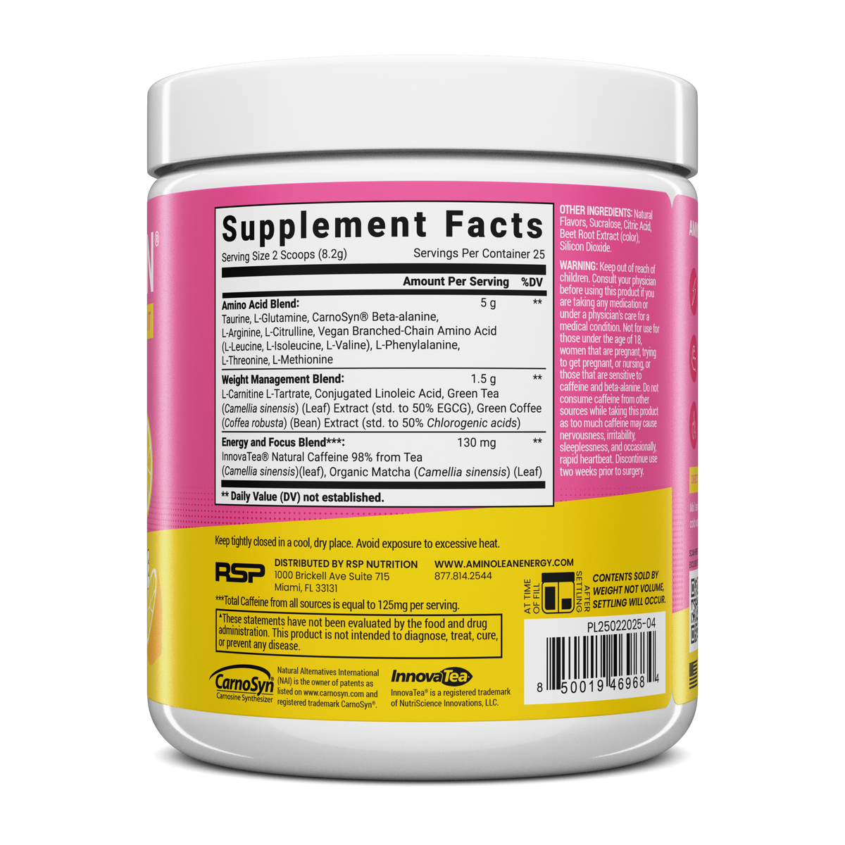 AminoLean Pre Workout - Pink Lemonade