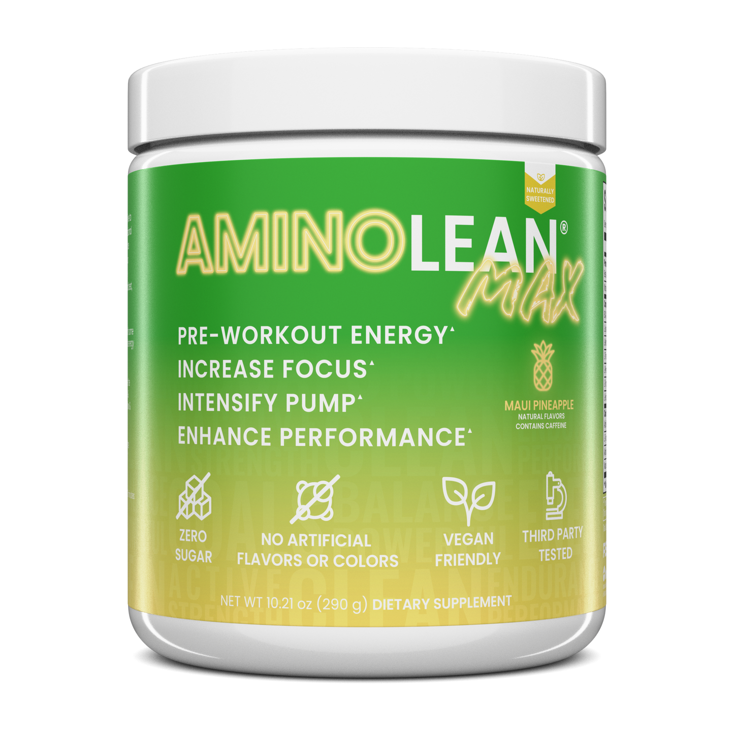 AminoLean MAX Pre Workout Naturally Sweetened - Maui Pineapple