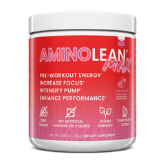 AminoLean MAX Pre Workout Naturally Sweetened - Strawberry Lemonade