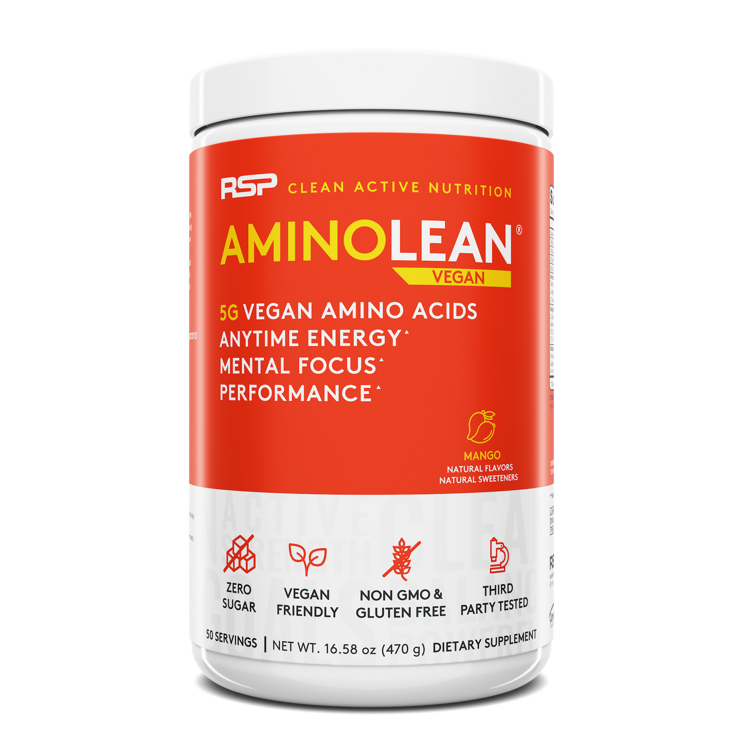 AminoLean Pre Workout Naturally Sweetened - Mango