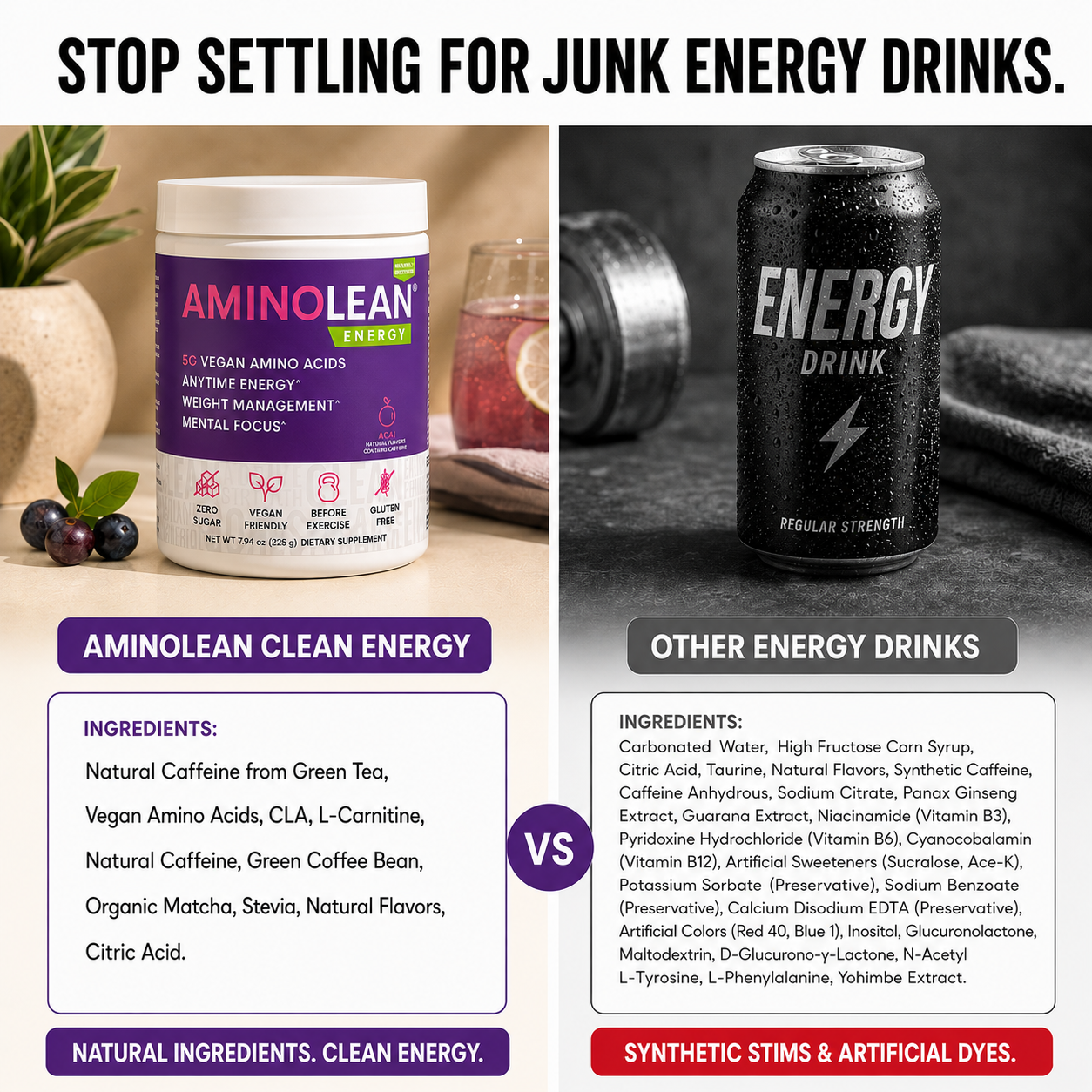 Aminolean Pre Workout Naturally Sweetened - Pineapple Coconut