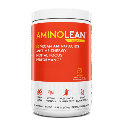 AminoLean Pre Workout Naturally Sweetened - Mango