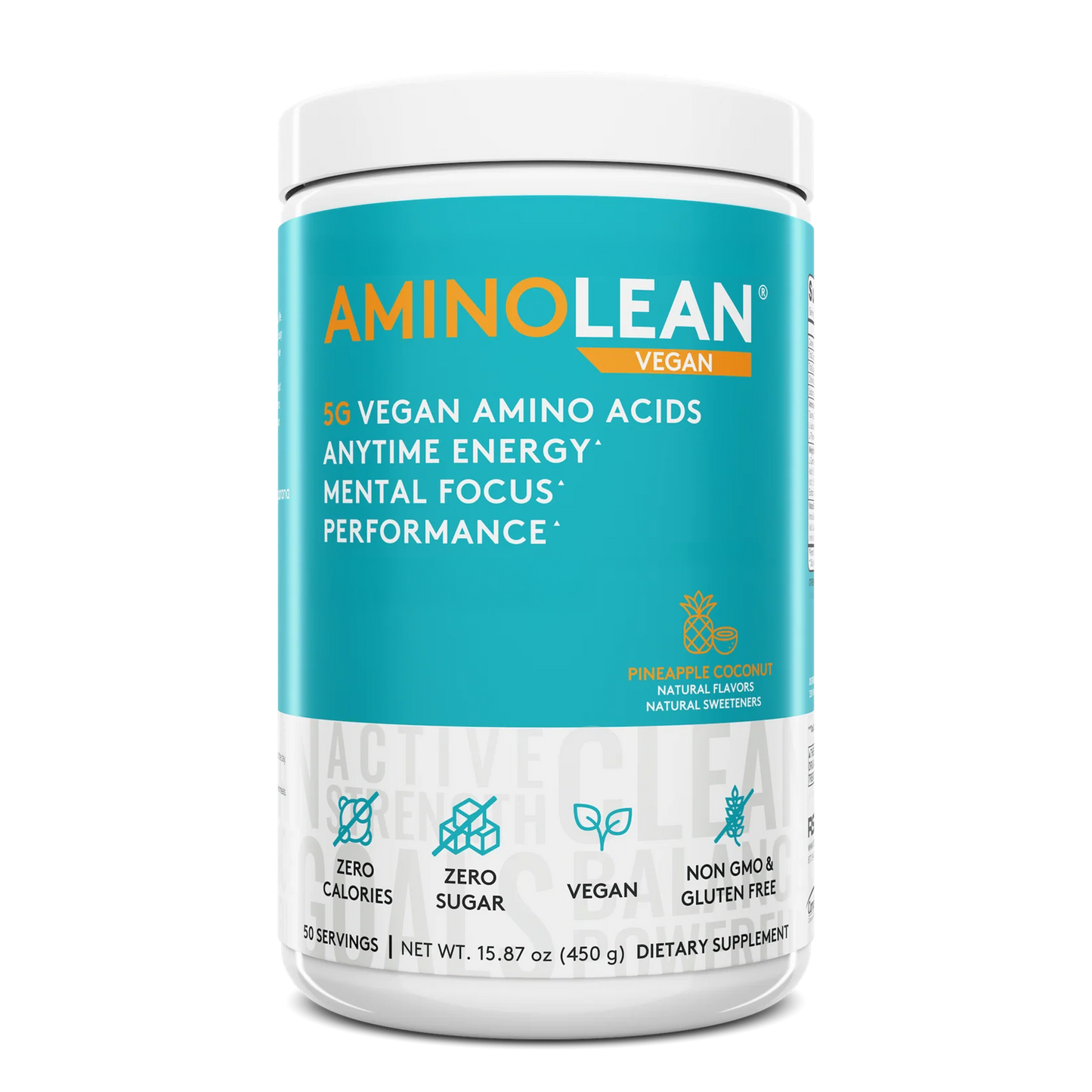 Aminolean Pre Workout Naturally Sweetened - Pineapple Coconut