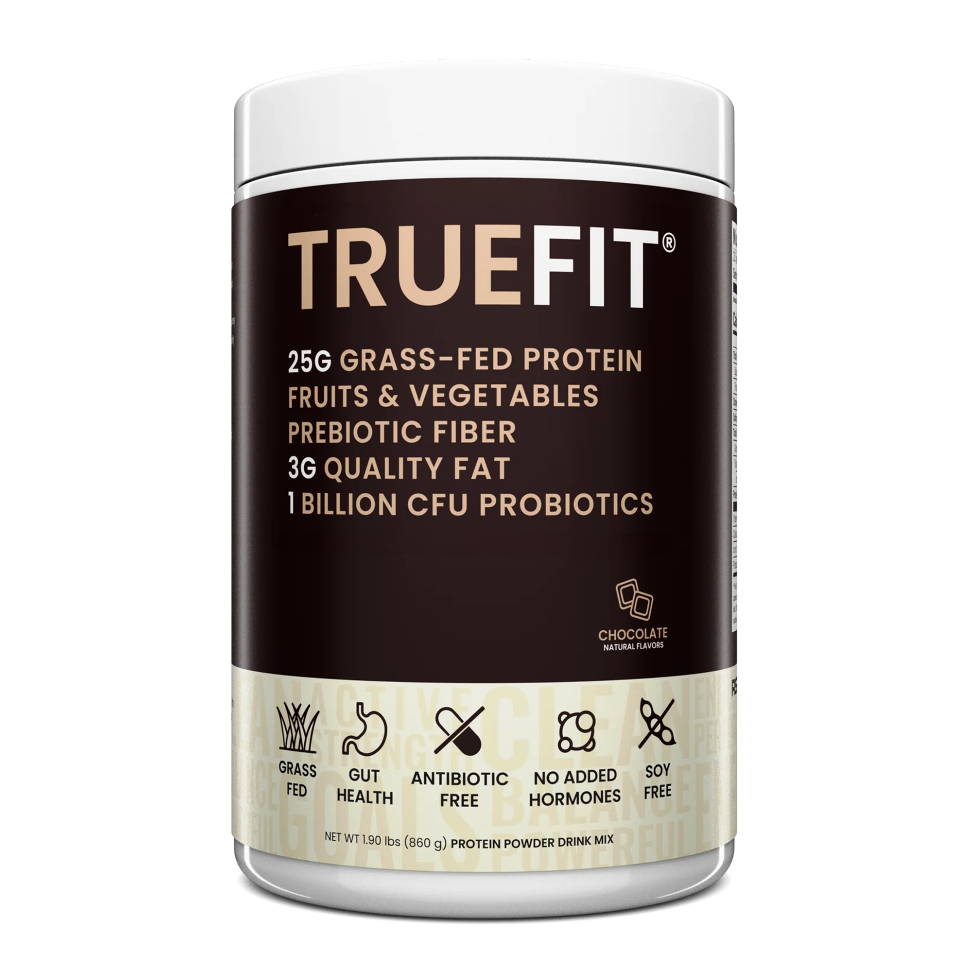 TrueFit Grass Fed Protein & Meal Replacement Powder - Chocolate ...