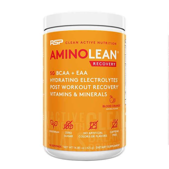 amino lean recovery blood orange 50 serv