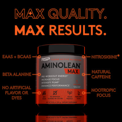 amino lean max pre workout sweet peach