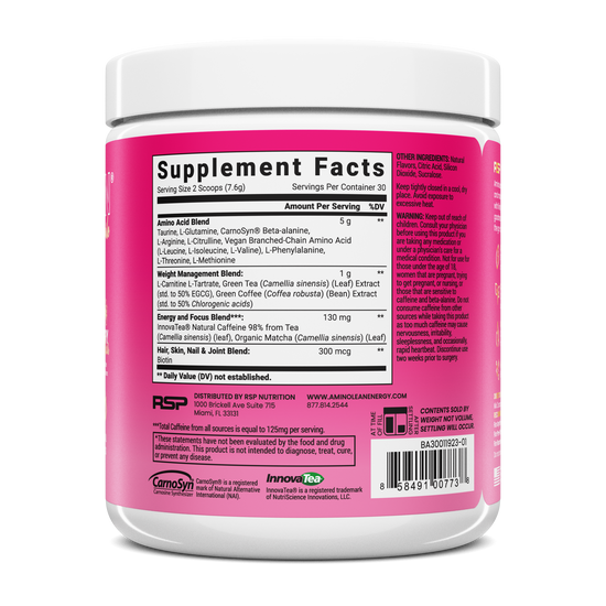 Aminolean Injection AminoLean Pre Workout - Berry Alixir – AminoLean | RSP Nutrition