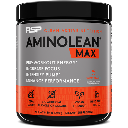 amino lean max pre workout sweet peach